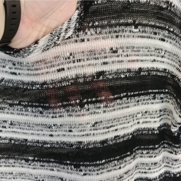 Kensie Girl Fringed Striped Sweater - Picture 4 of 6